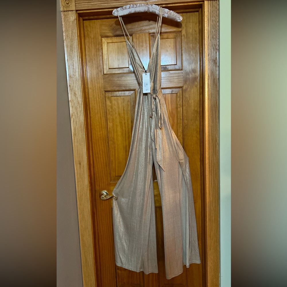 Gold jumpsuit new with tags